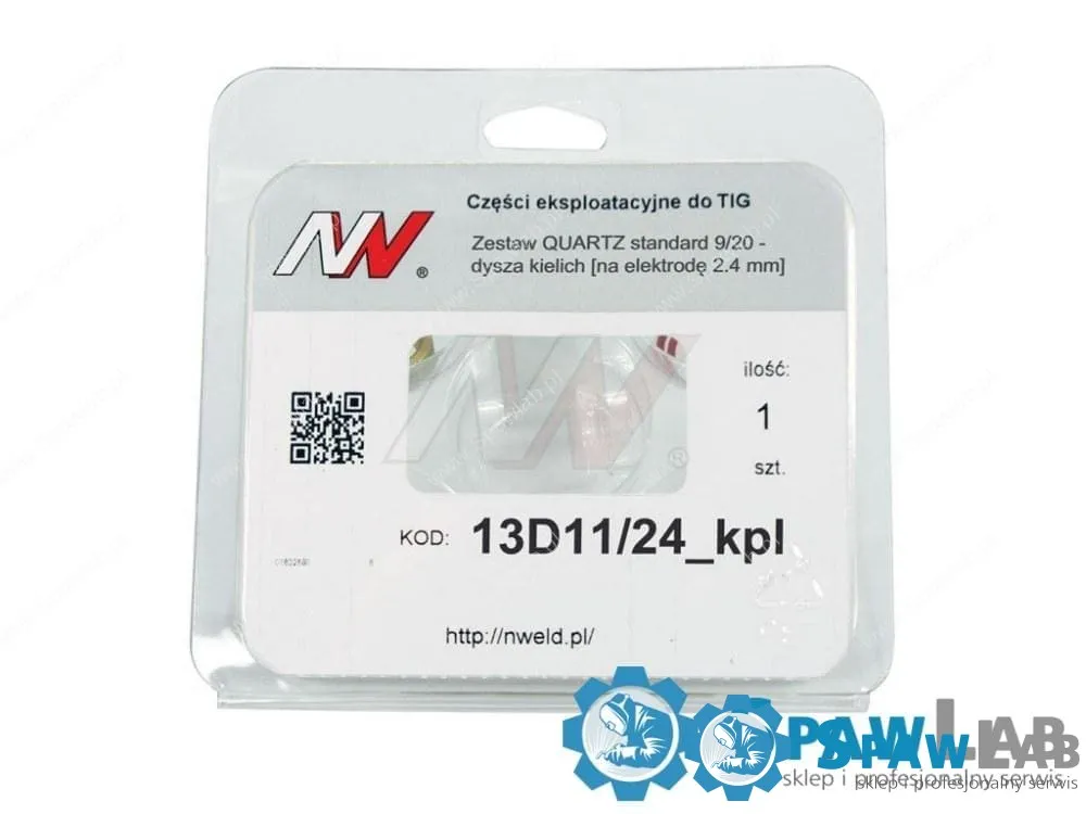 Zestaw Quartz - standard 9/20 dysza kielich [na elektrodę 2.4mm]