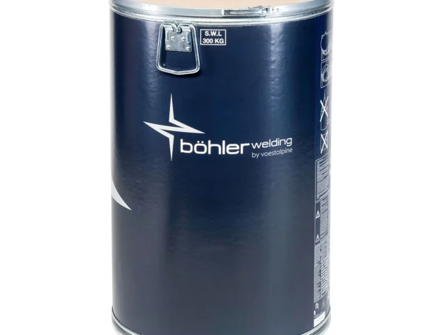 BÖHLER EMK 8-Ultra drut lity MIG/MAG: Drut spawalniczy Böhler Welding w bębnie basedrum