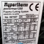 Hypertherm powermax g3 1250, zdjęcie 7