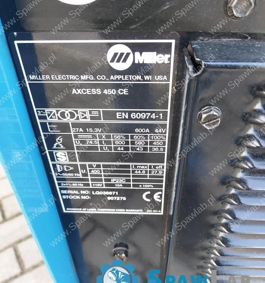 Miller Axcess 450 600A, zdjęcie 5