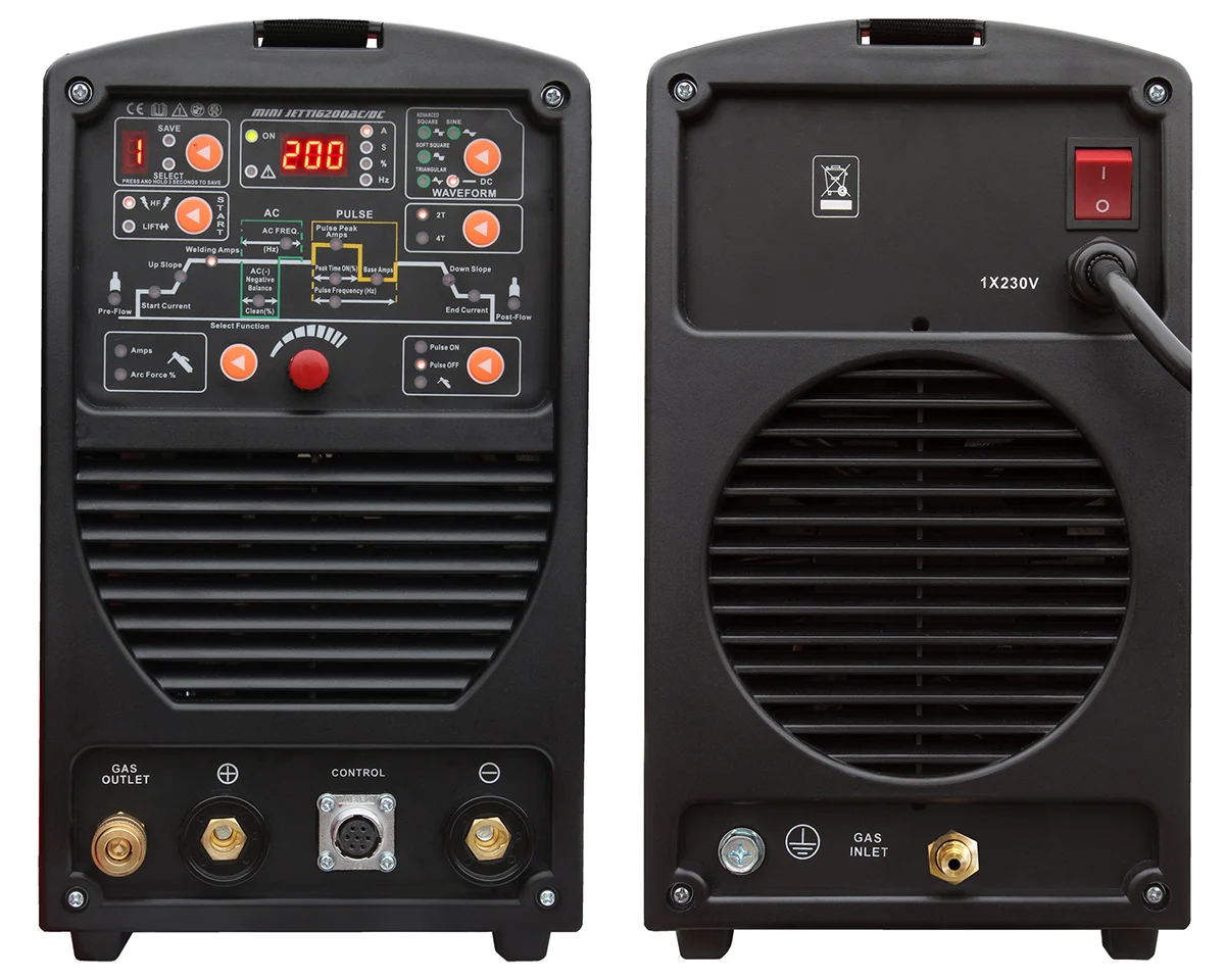 Spawarka inwertorowa MINI JET TIG AC/DC 200 IGBT Welder Fantasy+ uchwyt Parker, zdjęcie 3